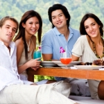 Friends Having Lunch